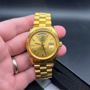 Cadisen Gold Day Date Automatic Watch